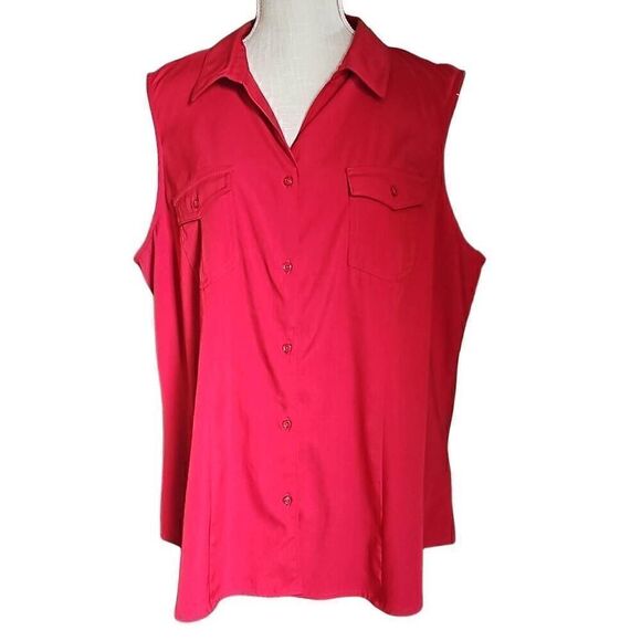Est.1946 Button Down Tank Top, Blouse Women's 18/20W. - Picture 3 of 7